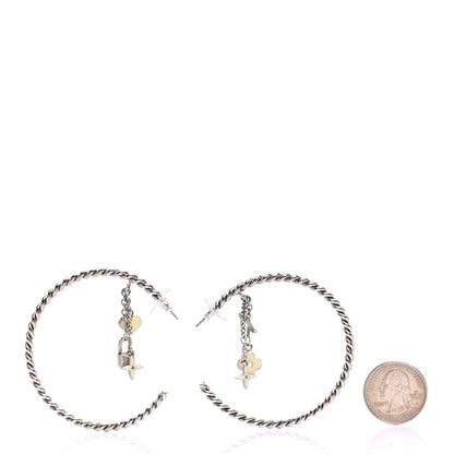 Louis Vuitton Sweet Monogram Creole Hoop Earrings Silver 2 of 6