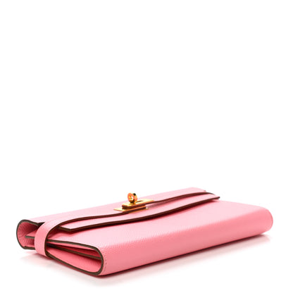 Hermes Epsom Kelly Longue Wallet Rose Confetti 4 of 8