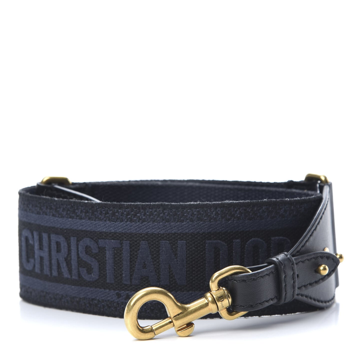 Canvas Embroidered Shoulder Strap Denim Blue