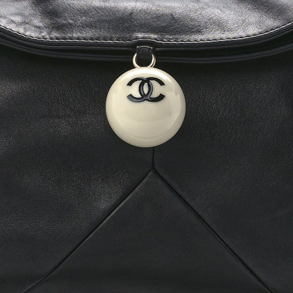 Chanel Lambskin Coco Ball Fold Over Bag Black 8 of 11