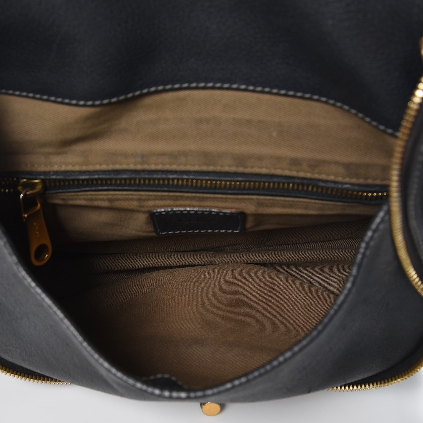 Calfskin Medium Marcie Round Zip Crossbody Bag Angora Beige