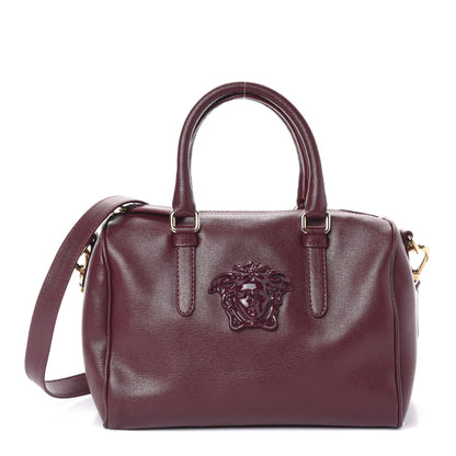 Versace Saffiano Calfskin Palazzo Duffle Bag Burgundy 1 of 9