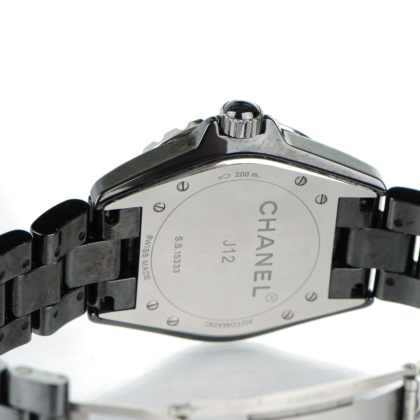 Stainless Steel Ceramic Diamond 38mm J12 Automatic Watch Black