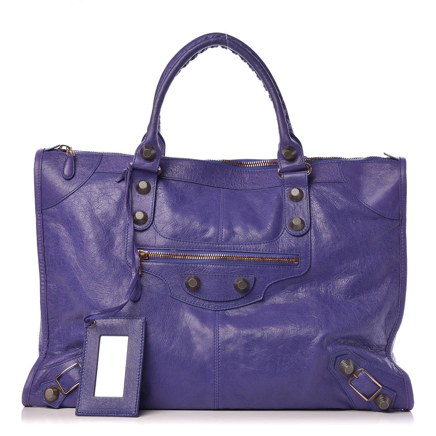Balenciaga Agneau Giant 21 Rose Gold Hardware Weekender Bleu Lavande 1 of 14