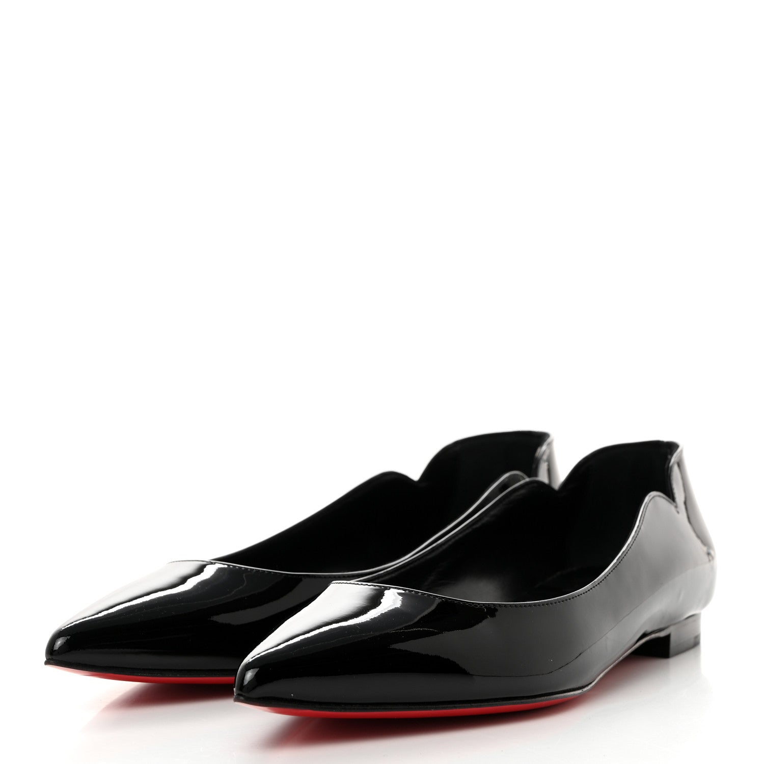 Christian Louboutin Patent Hot Chickita Flats 37.5 Black 3 of 7