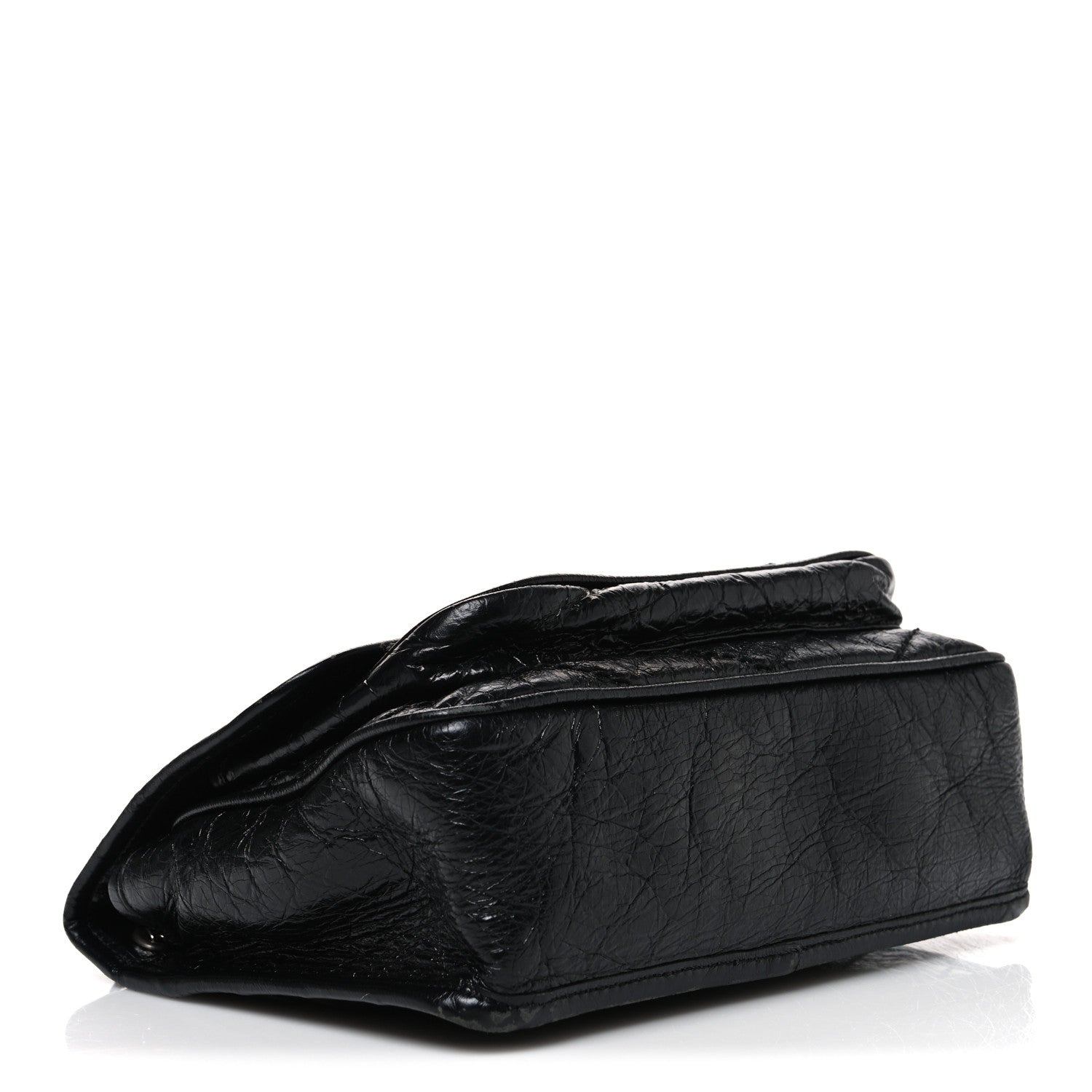 Saint Laurent Crinkled Calfskin Matelasse Monogram Baby Niki Chain Satchel Black 4 of 12