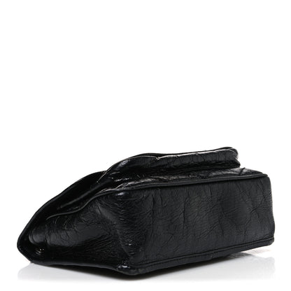 Saint Laurent Crinkled Calfskin Matelasse Monogram Baby Niki Chain Satchel Black 4 of 12