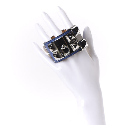 Hermes Lizard Collier De Chien CDC Bracelet T2 Bleu Saphir 2 of 8