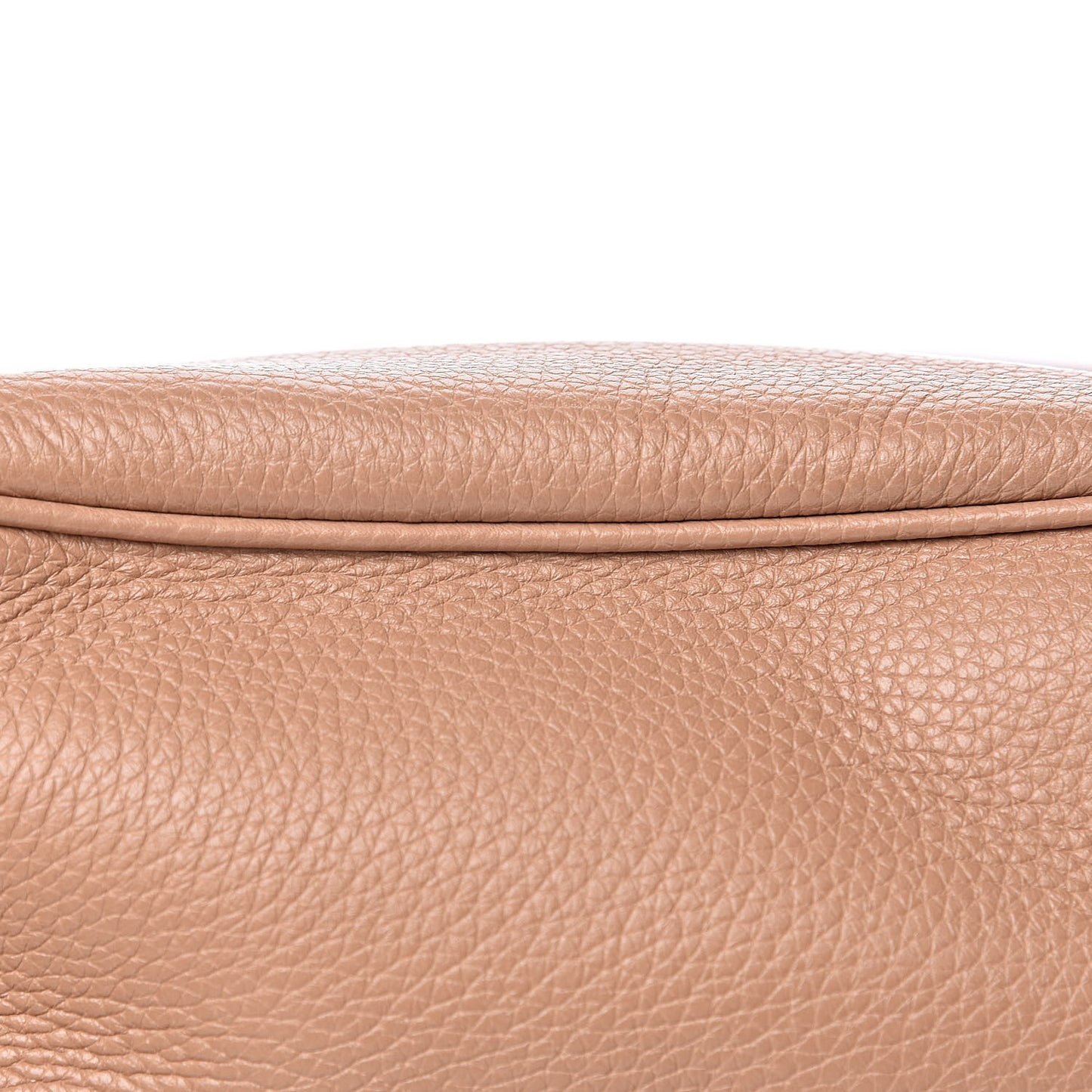 Pebbled Calfskin Small Soho Disco Bag Rose Beige