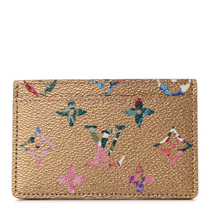 Louis Vuitton Metallic Monogram LV Garden Card Holder Gold 1 of 6