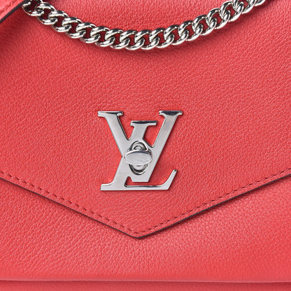 Louis Vuitton Soft Calfskin Mylockme Chain Bag BB Rubis 10 of 11