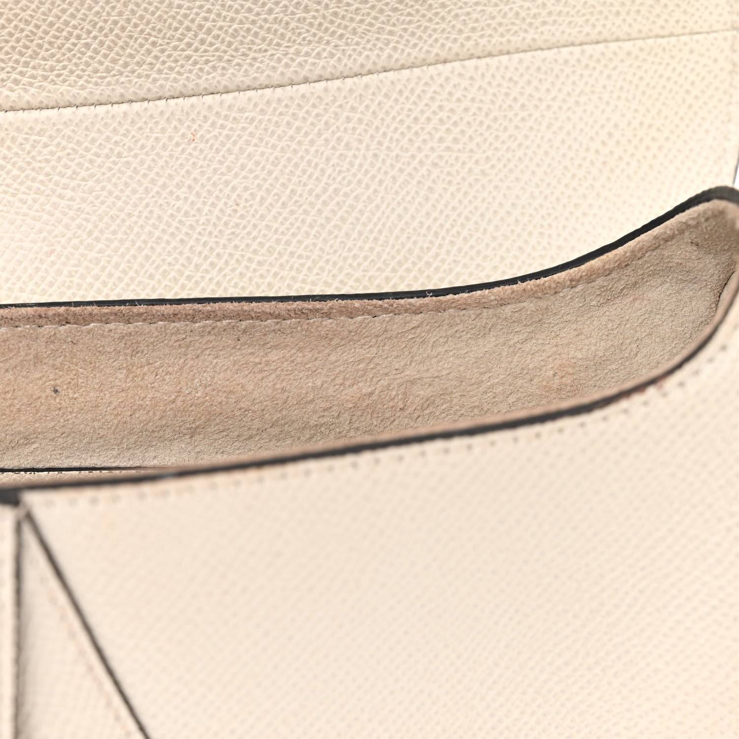 Christian Dior Grained Calfskin Saddle Bag White 13 of 16