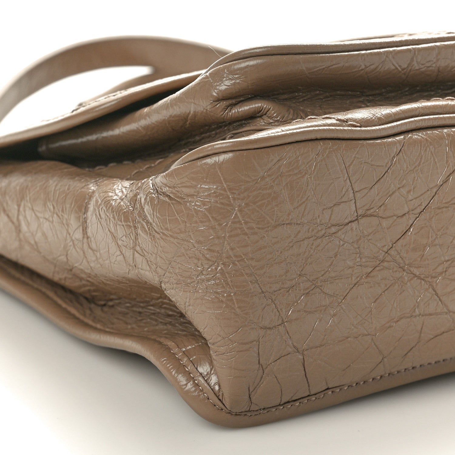 Saint Laurent Crinkled Calfskin Matelasse Monogram Medium Niki Chain Satchel Light Taupe 9 of 10