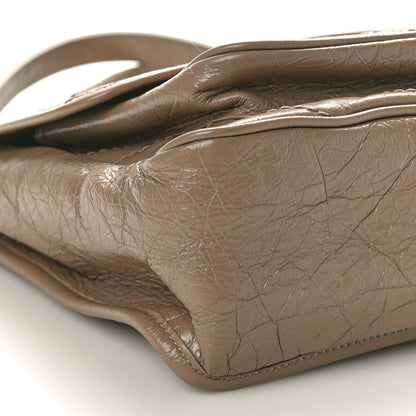 Saint Laurent Crinkled Calfskin Matelasse Monogram Medium Niki Chain Satchel Light Taupe 9 of 10