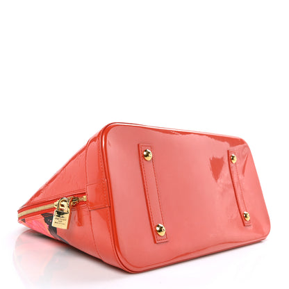 Louis Vuitton Vernis Roses Alma MM Orange Sunset 4 of 10