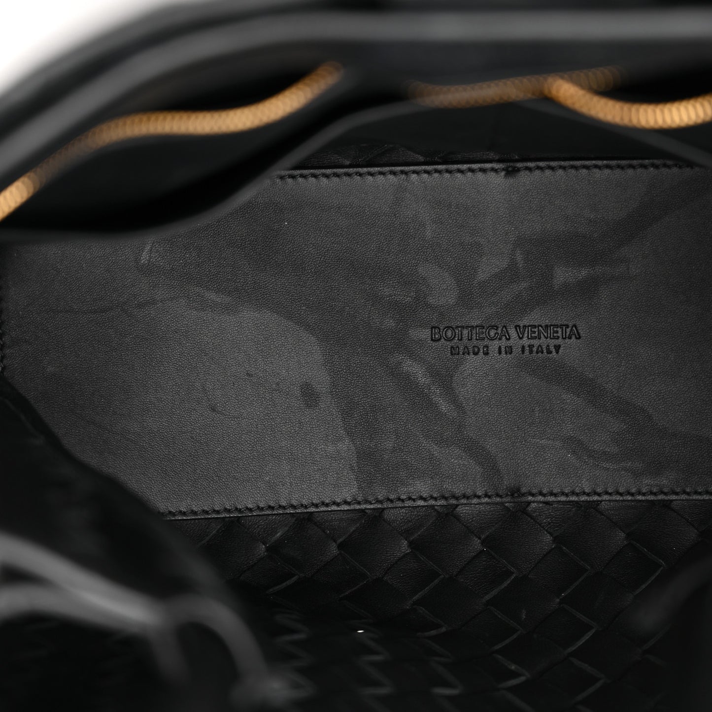 Nappa Intrecciato Medium Andiamo Shoulder Bag Black
