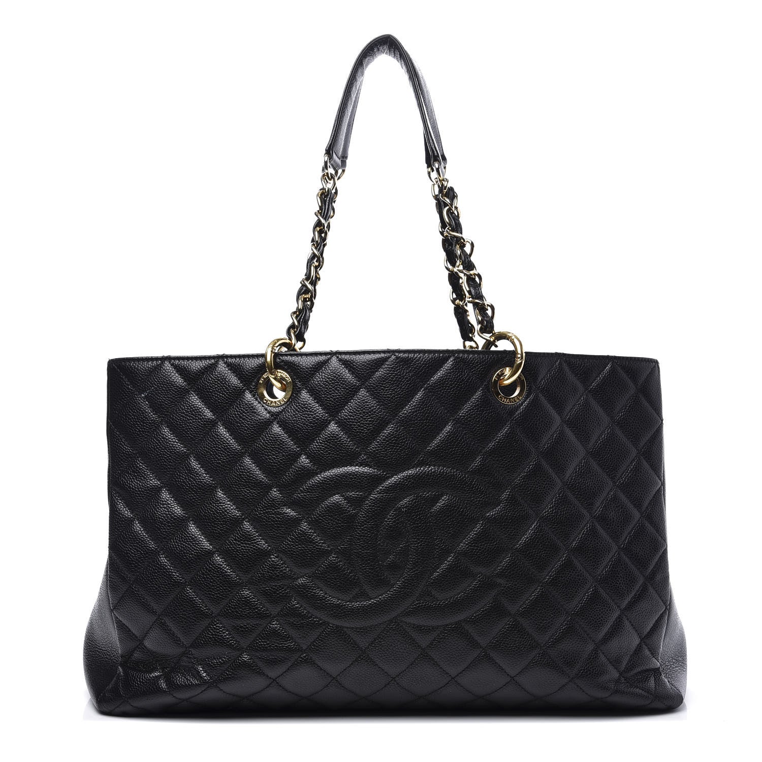 Chanel Caviar Quilted XL Grand Shopping Tote GST Black 1 of 12
