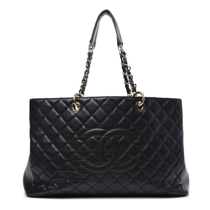 Chanel Caviar Quilted XL Grand Shopping Tote GST Black 1 of 12