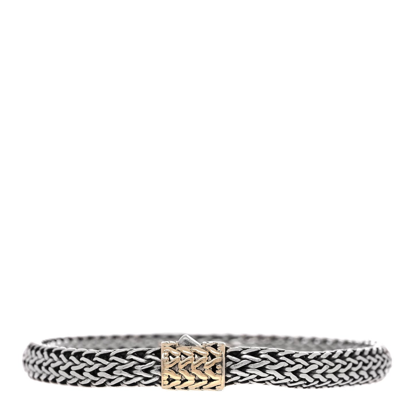 Sterling Silver 18K Yellow Gold 6.5mm Classic Chain Bracelet