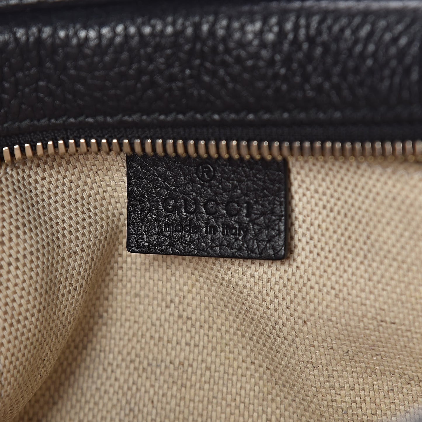 Pebbled Calfskin Small Soho Disco Bag Black