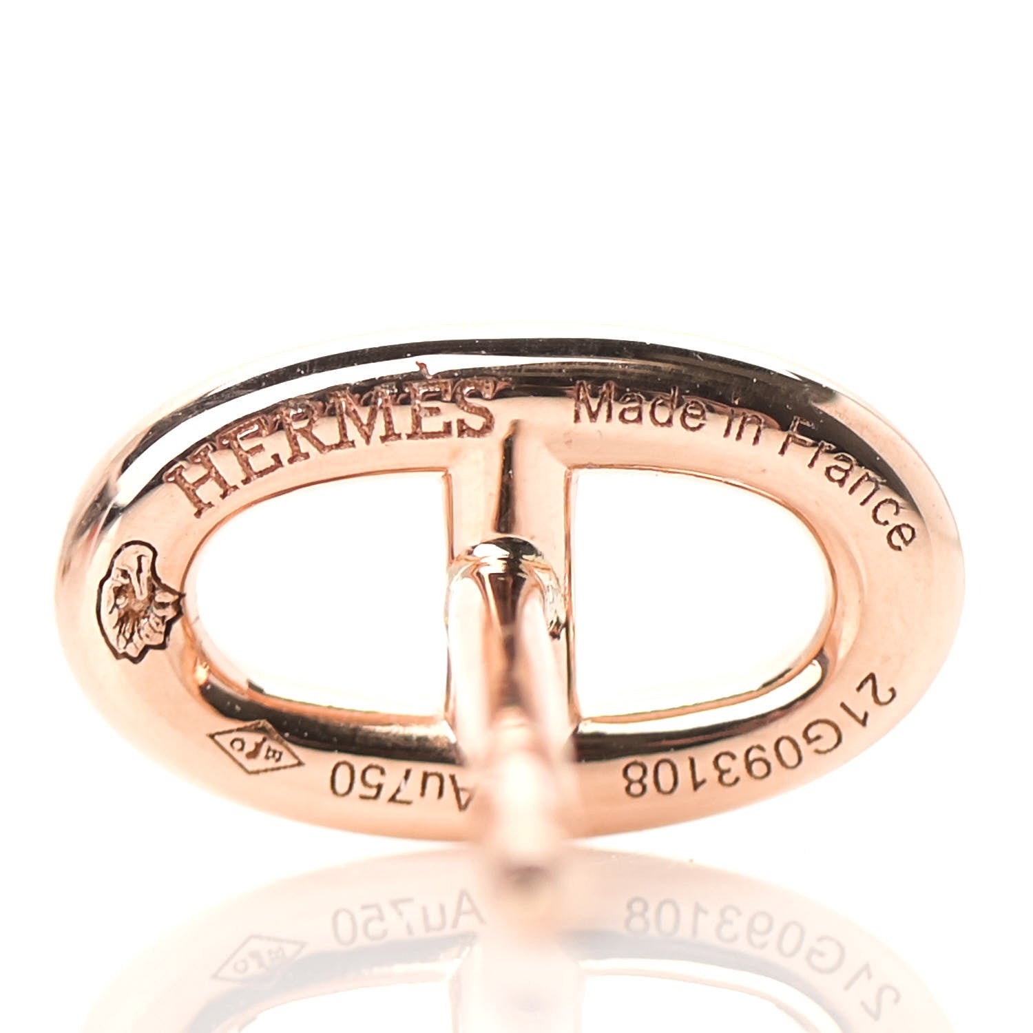 Hermes 18K Rose Gold TPM Farandole Stud Earrings 4 of 6