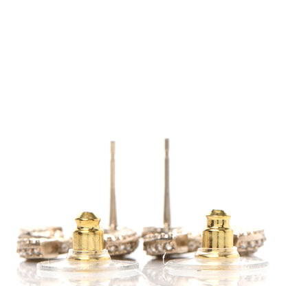 Chanel Crystal CC Earrings Gold 3 of 4