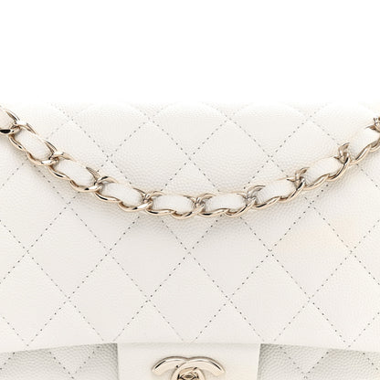 Chanel Caviar Quilted Medium Double Flap White 8 of 11