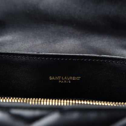 Saint Laurent Calfskin Y Quilted Monogram Medium Loulou Chain Satchel Black 13 of 15