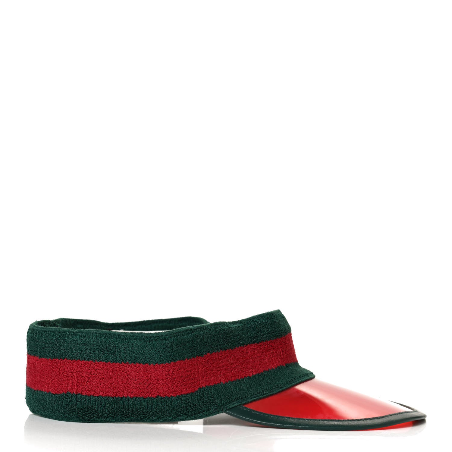 Gucci Vinyl Web Visor M Green Red 4 of 8