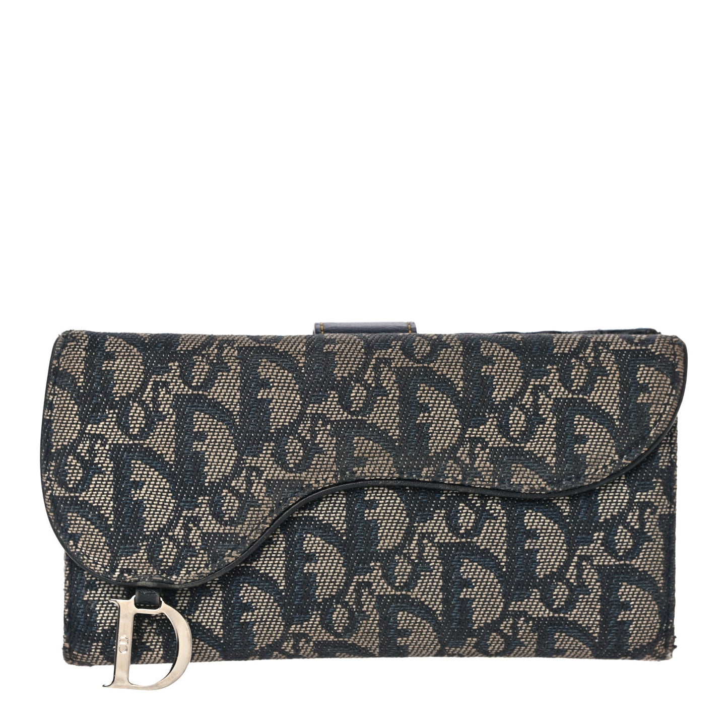Monogram Saddle Wallet Navy
