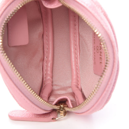Chanel Iridescent Caviar Quilted Zip Around Classic Coin Purse Rose Pink 5 of 8