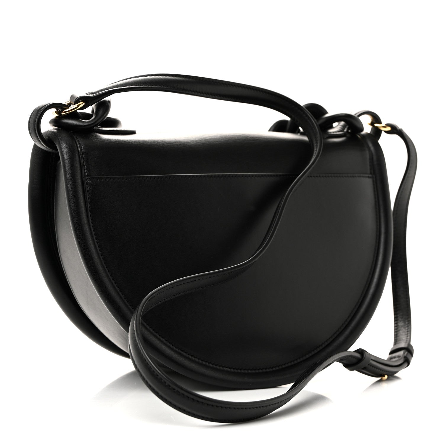 Salvatore Ferragamo Calfskin Aura Shoulder Bag Black 3 of 10