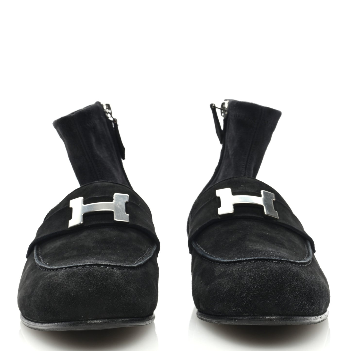 Stretch Velvet Goatskin Saint Honore Ankle Boots 39 Black