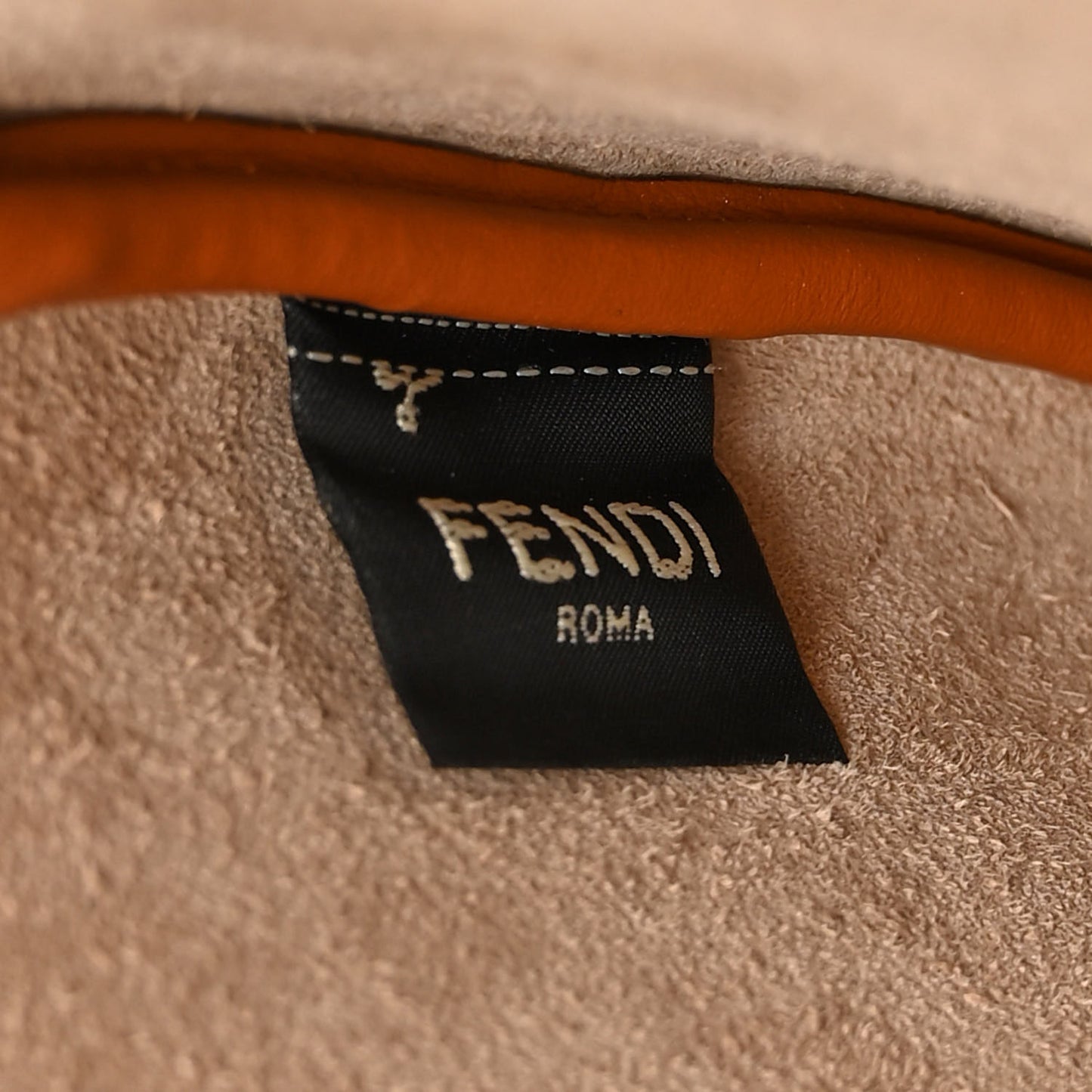Vitello Grace Suede Small Croissant Hobo Brandy