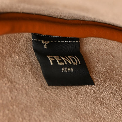Fendi Vitello Grace Suede Small Croissant Hobo Brandy 7 of 11