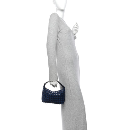 Bottega Veneta Nappa Denim Intrecciato Mini Wallace Abyss Indigo 2 of 10