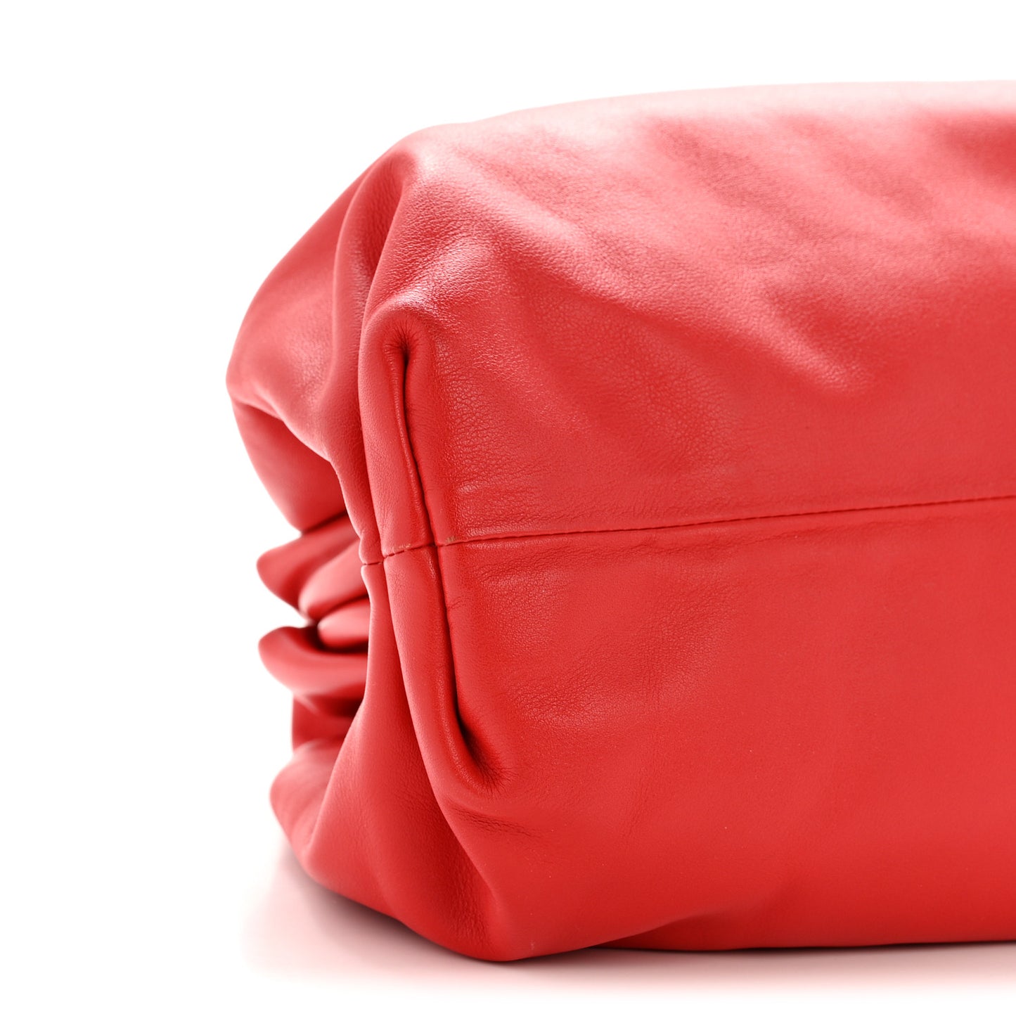 Smooth Butter Calf The Pouch Oversized Clutch Bright Red
