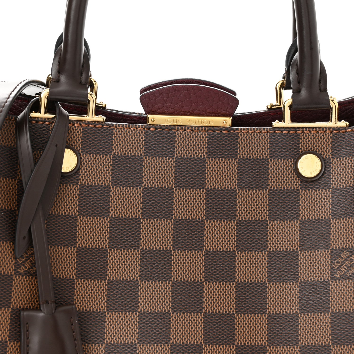 Louis Vuitton Damier Ebene Cuir Taurillon Brittany Bordeaux 8 of 17