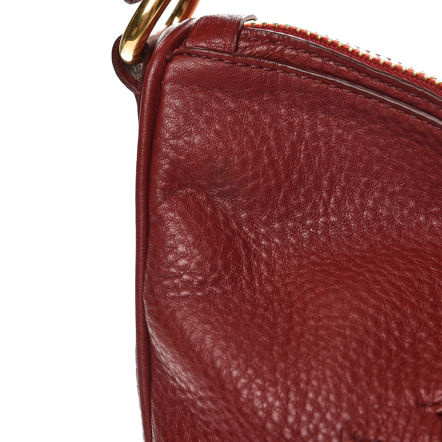 Prada Vitello Daino Sacca Hobo Rubino 8 of 9