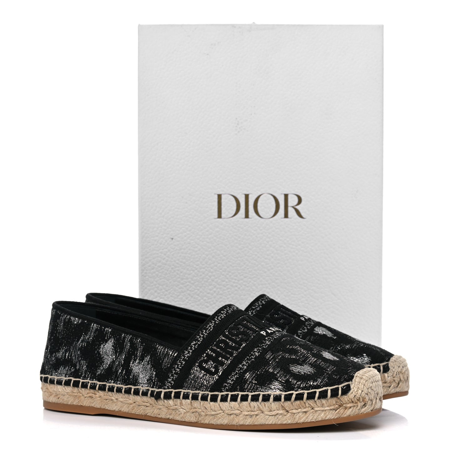 Lurex Embroidered Mizza Granville Espadrille 40.5 Black