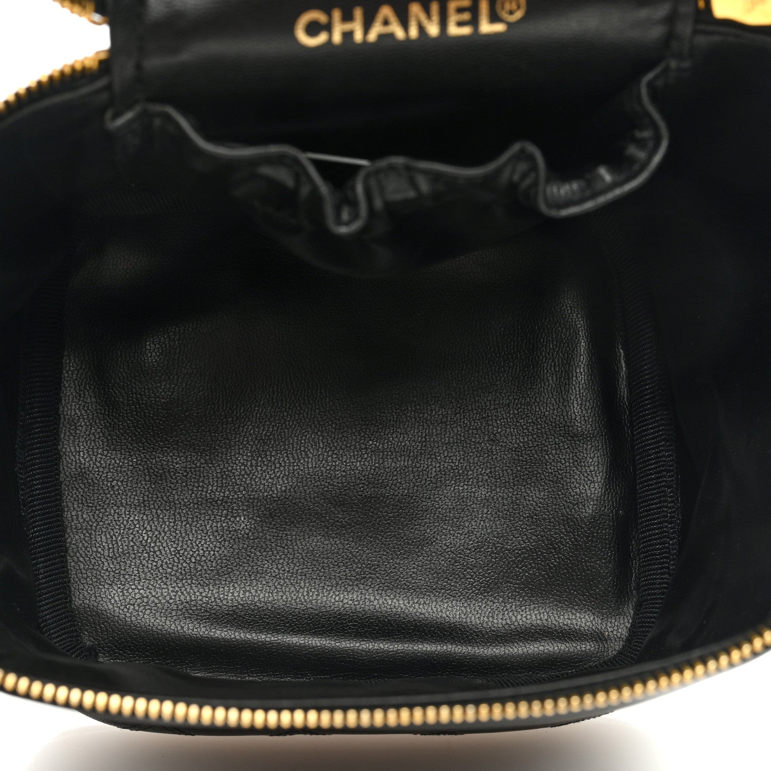 Chanel Lambskin Vanity Cosmetic Bag Black 5 of 7