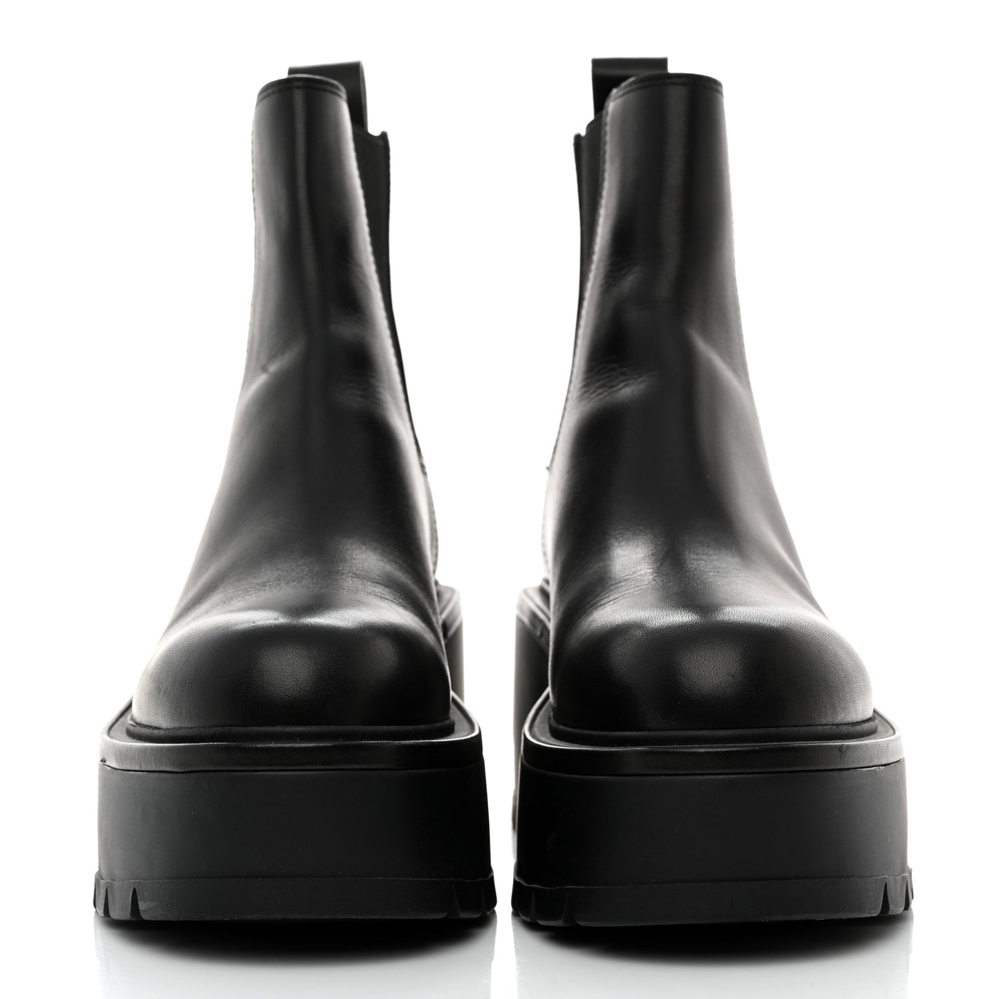 Calfskin VLOGO Uniqueform Chelsea 55/85mm Flatform Ankle Boots 40 Black