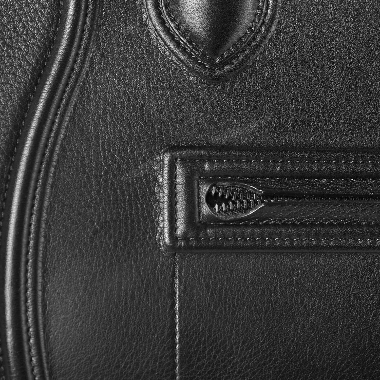 Celine Grained Calfskin Medium Phantom Luggage Black 10 of 12