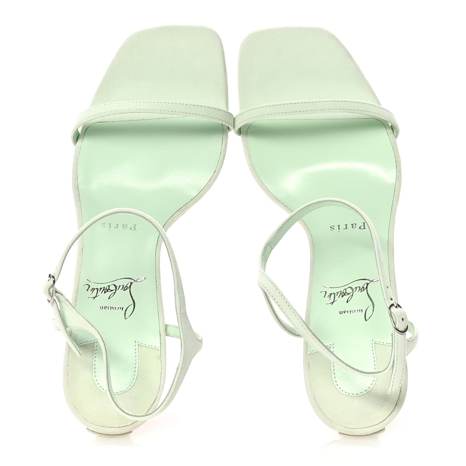 Christian Louboutin Suede Condora 85 Sandals 38 Studio Green 2 of 7