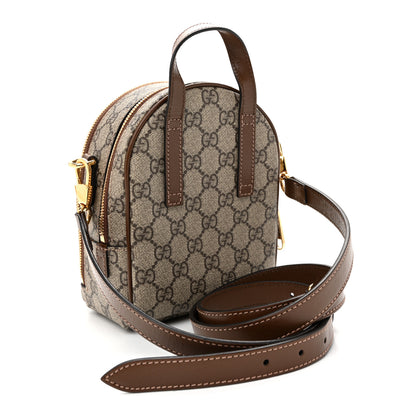 Gucci GG Supreme Monogram Azalea Calfskin Retro Interlocking G Multi-Function Bag Beige Ebony Brown Sugar 3 of 10