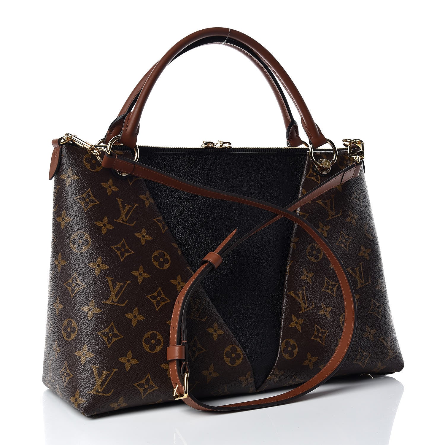 Louis Vuitton Monogram V Tote MM Black 4 of 10