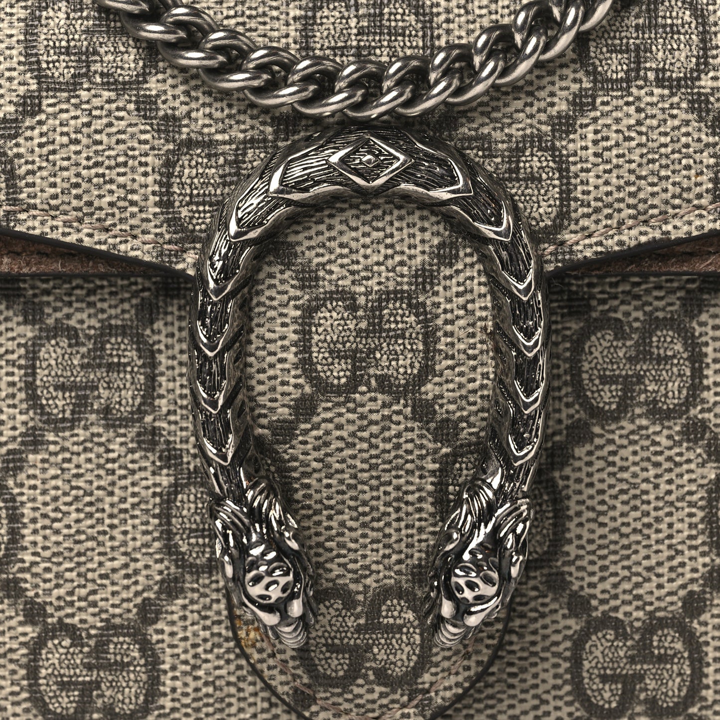 GG Supreme Monogram Super Mini Dionysus Shoulder Bag Taupe