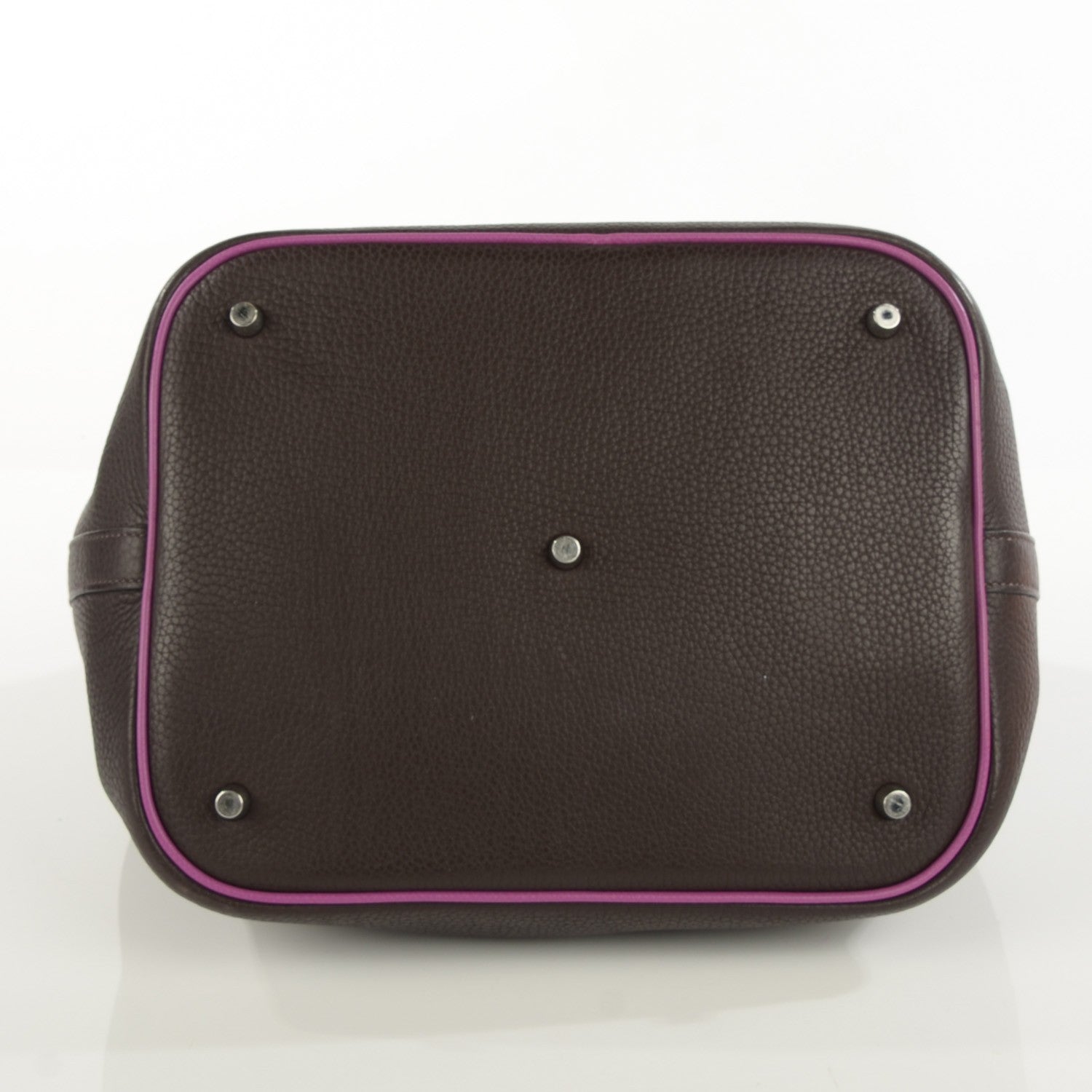 Hermes Taurillon Clemence Epsom Eclat Picotin GM Ebene Cyclamen 11 of 14