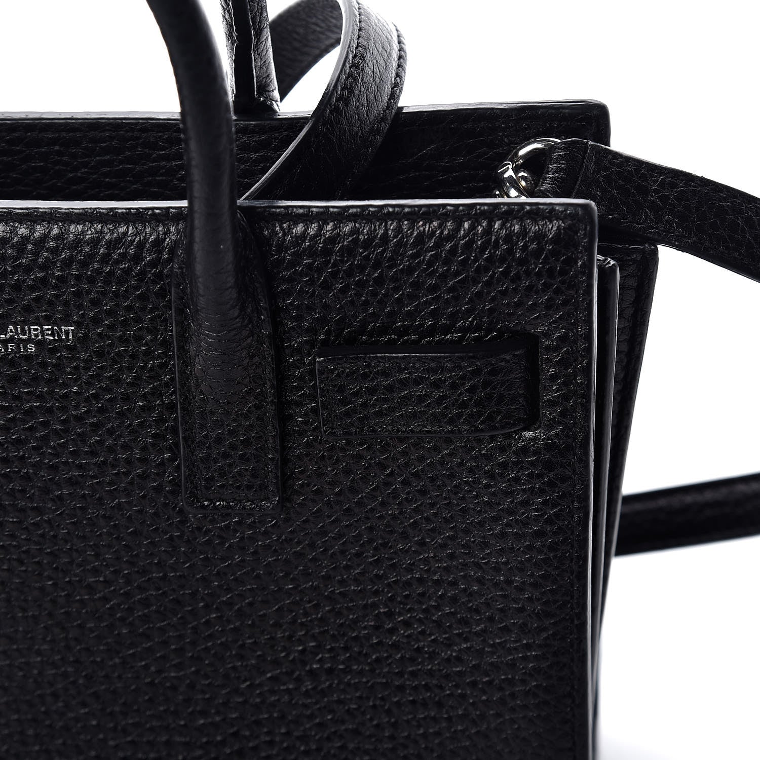 Saint Laurent Grained Calfskin Nano Sac De Jour Black 8 of 16