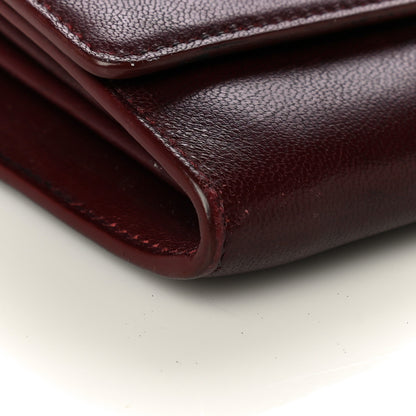 Celine Goatskin Large Flap Wallet Burgundy 8 of 15